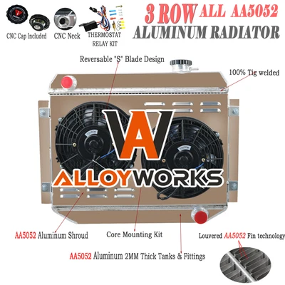 $269 • Buy Radiator Shroud Fan Relay Fit 69-80 Holden Kingswood Torana LC LJ 4CLY 6CLY 3Row