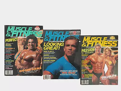 3 MUSCLE & FITNESS  Vintage Mags JULY AUGUST And SEPTEMBER Of 1988 - RARE!!!! • $18.95