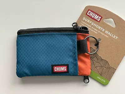 Chums Compact Surfshorts Wallet W/ Key Ring 2 Zipper Pockets ID Window  • $10