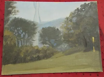 Fine Vintage Mid Century Plein Air 60s 70s Landscape Oil Painting 9  X 12  • $17.02