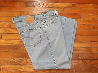 Levis 505 Regular Fit Mens Size 42 X 30 Denim Blue Jeans Stone Washed • $15.99