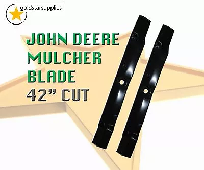 2 X JOHN DEERE Ride On Mower MULCHER BAR BLADES Suits 42  Cut • $77.45