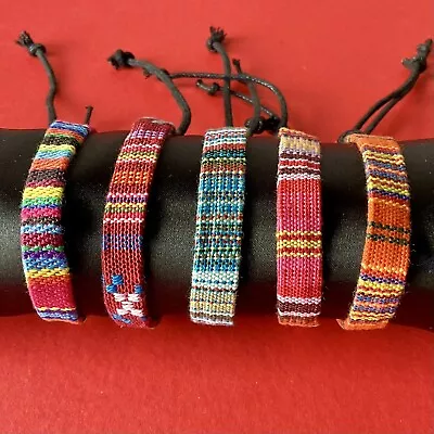 𝅺Boho Friendship Bracelets (5pcs) Woven Braided Adjustable Hemp Cords - NEW • $10.20