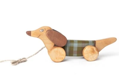 £10 • Buy Wooden Pull Along Childrens Sausage Dog