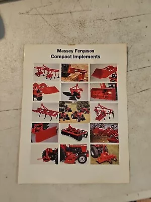 1986 Massey Ferguson  - Compact Implements Spec Sheet  Brochure  • $8.95
