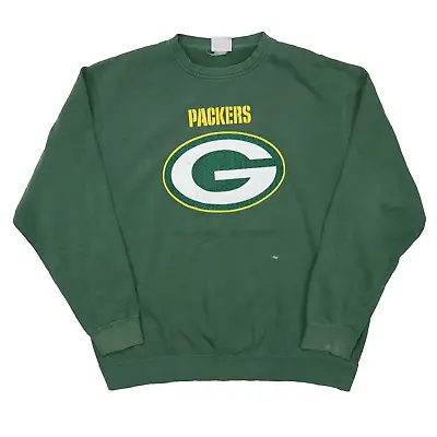 Green Bay Packers Crewneck Sweatshirt Men Size XL Green Majestic Fleece Vintage • $16.49