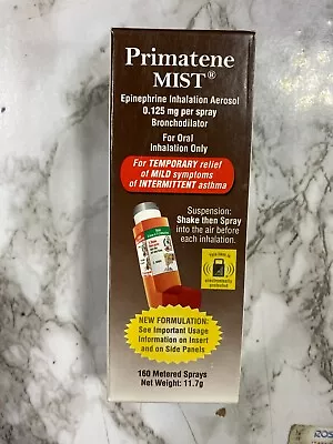 Primatene Mist Epinephrine Inhalation Aerosol 160 Sprays Expires JANUARY 2025 • $30.98