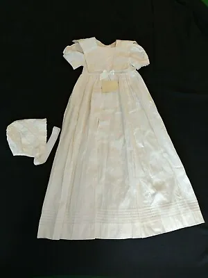 £32 • Buy BNWT 6-12 Months Silk Cream Christening Gown With Plain Bonnet