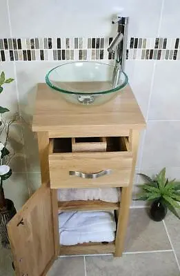 £310 • Buy Solid Oak Bathroom Cabinet | Oak Under Sink Bathroom Cabinet | Bathroom Vanity 