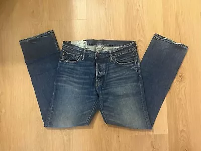 Abercrombie & Fitch Jeans Mens Remsen Low Rise Slim Straight Medium Wash 33x32 • $20