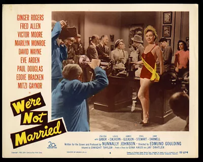 WE'RE NOT MARRIED (1952) 31147  Scene Lobby Card  Marilyn Monroe As Miss Mississ • $175