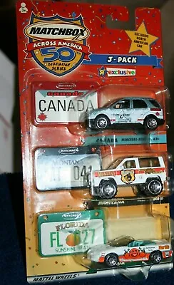 Matchbox 50 Years Across America  3 Car Pack Canada Montana Florida  • $29.99