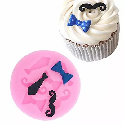 Tiny Size Bow Tie Necktie Mustache Silicone Mold For Fondant Sugar Craft Moul... • $6.87