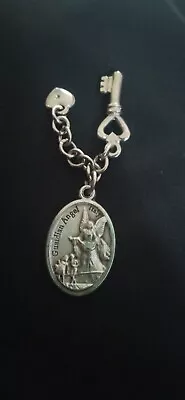 SAINT MICHAEL / GUARDIAN ANGEL ITALY RELIGIOUS MEDAL/Key+heart • $50