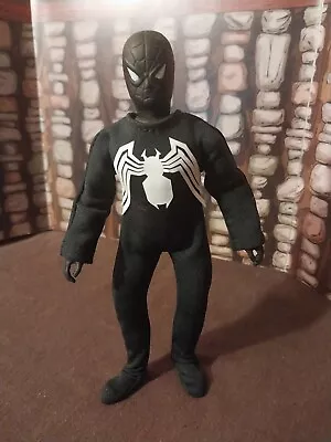 MEGO Custom 8  BLACK SPIDER-MAN W Vintage Head & Extra SPIDER Chest Sticker • $49