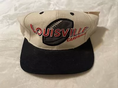 Vintage Louisville Cardinals New With Tags SnapBack Hat Cap 90’s Black White • $24.99