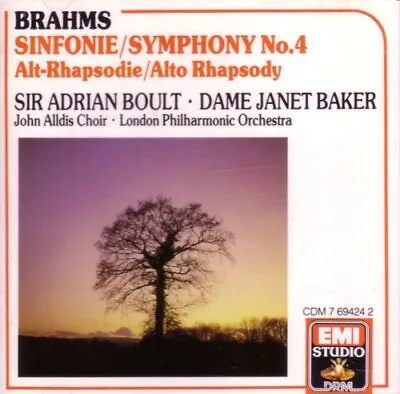 Dame Janet Baker : Brahms: Symphony 4 Alto Rhapsody CD FREE Shipping Save £s • £4.74