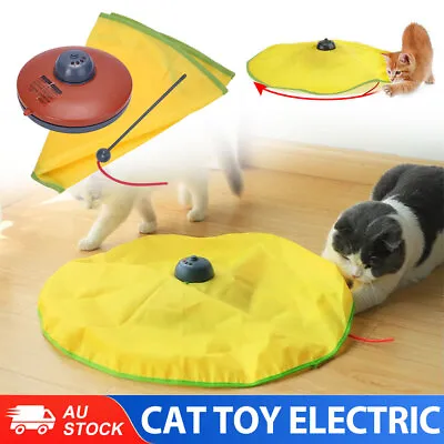 Electric Kitten Cat Toys Interactive Meow Rotating Mouse Toy Gift Chase Training • $23.95
