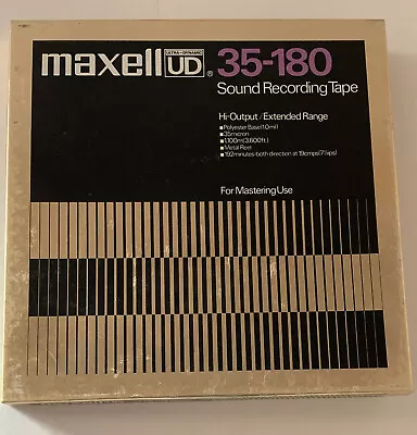 Maxell UD 35-180 10 1/2” Metal Reel To Reel Sound Recording Tapes 1/4” • $50.97