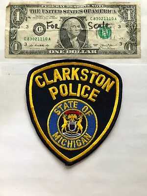 Clarkston Michigan Police Patch Un-sewn Great Condition   • $11.75