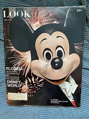 Look Magazine April 6 1971 Mickey Mouse Cover • $11.99