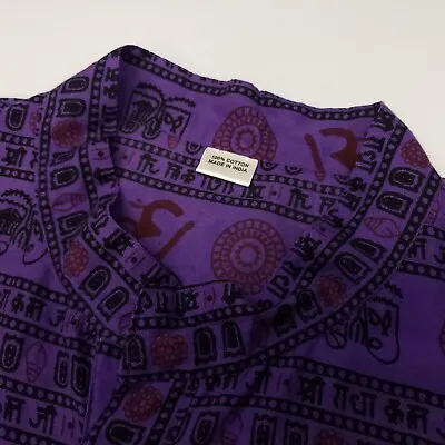 Retro Shirt Hieroglyphics Vintage LARGE (LONG) (Baggy L Or XL) Relaxed Fit • £18