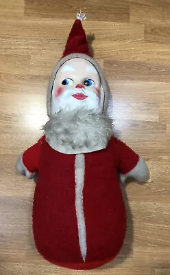 RARE Vtg 1950s Humpty Dumpty Christmas Santa Claus Plush Doll Plastic Face  24  • $124.99