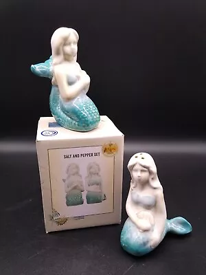 Mermaid Siren Ceramic Salt & Pepper Shakers Set 3  • $14