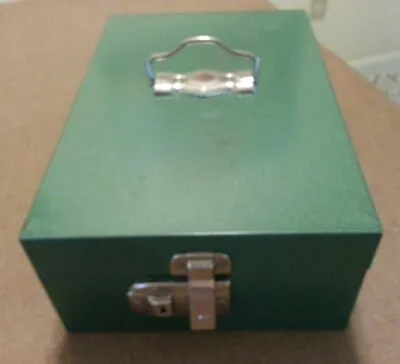 $24.99 • Buy Vtg Metco MetalCraft Products Co Phila PA Metal File Lock Box W/keys Green