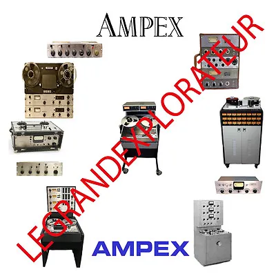 Ultimate  Ampex  Operation  Repair Service Manual & Schematics    350 PDF On DVD • $18.14