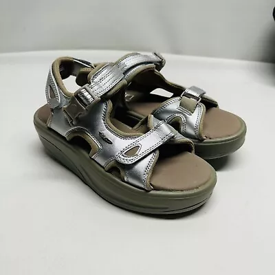 Mbt Womens Silver Sandals Size 7.5 Shoes • $79.99