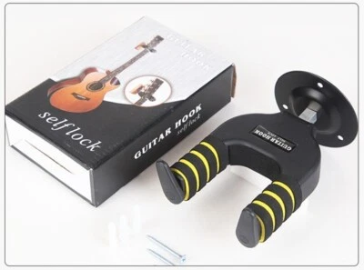 $15.88 • Buy Wall Mount Guitar Hook Holder Auto Lock For Guitar Bass Ukulele Banjos Stand