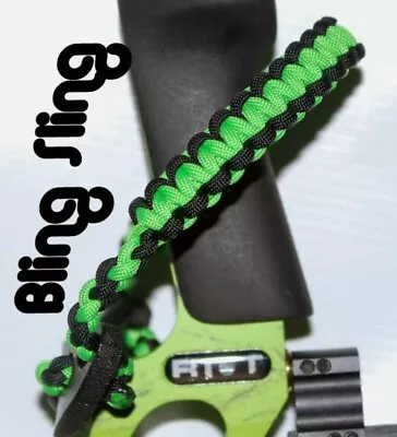 Archery Neon Green Black Bow Wrist Strap FREE SHIPPING Bling Sling • $14.50