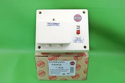 Wylex 404 4 Way 60A Insulated Plastic Fuse Board • £34.99