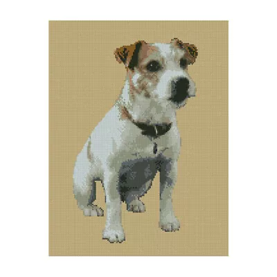 Jack Russell Dog Puppy Counted Cross Stitch Kit 10  X 13  D2418 FREE P&p • £16.49