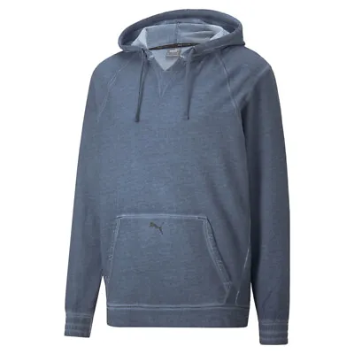 Puma Studio Wash Training Pullover Hoodie Mens Blue Casual Outerwear 52211418 • $19.99