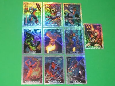 1994 Marvel Masterpieces Silver Holofoil 10 Card Insert Set Spider-man Venom • $139.99