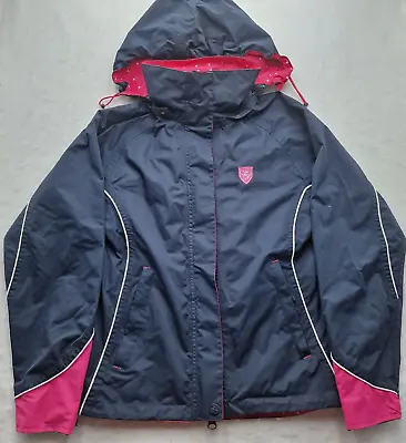 £34.95 • Buy Sherwood Forest Pelham Hooded Jacket Waterproof Navy Blue Pink Womens Size 10