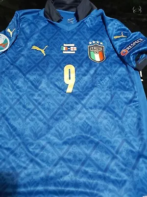 $130 • Buy Andrea Belotti Signed Italy Euro  2020 Signed Jersey +coa