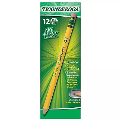 Ticonderoga My First Ticonderoga Wooden Pencils No. 2 Medium Lead Dozen (33312) • $10.81