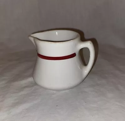 Vintage STERLING Vitrified China Liverpool Ohio White With Red Stripe • $9.95