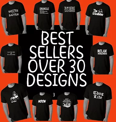 Funny T Shirts Best SELLERS Men's Mens Black  T Shirt Slogan Fun Joke Tee 👀😜 3 • $24.95