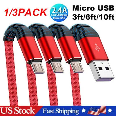 Heavy Duty Micro USB Fast Charger Data Cable Cord For Samsung Android HTC LG • $3.49