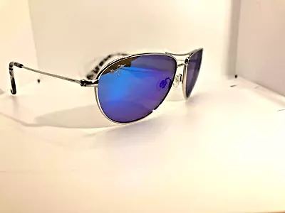 UNUSED Maui Jim Silver B245-17 Baby Beach Blue Aviator Titanium Sunglasses~new~! • $125