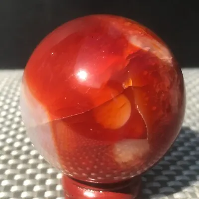 237G Natural High Quality Red Agate Ball Quartz Crystal Geode Mineral Specimen • $3.75