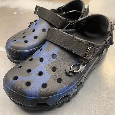 Post Malone X Duet Max Clog Blue Camo Black Crocs Men Size 6 Women Size 8 • $128