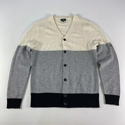 AG Goldschmied Green Label Men's Medium V-Neck Cardigan Sweater Wool Cashmere • $49.99