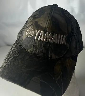 YAMAHA Motorsports Ball Cap Hat SnapBack Camouflage Mesh Truckers • $13.48