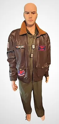 Top Gun Maverick Flight Jumpsuit/Bomber Jacket/Dog Tags Men's  Costume • $89.95