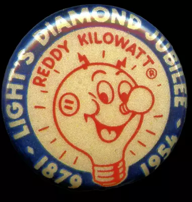 Reddy Kilowatt 1964 Vintage Pin Back Button Remake Of The 1954 Original • $15.07